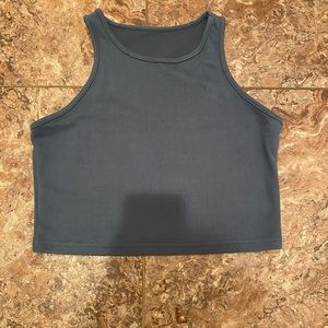Women’s slate blue crop top